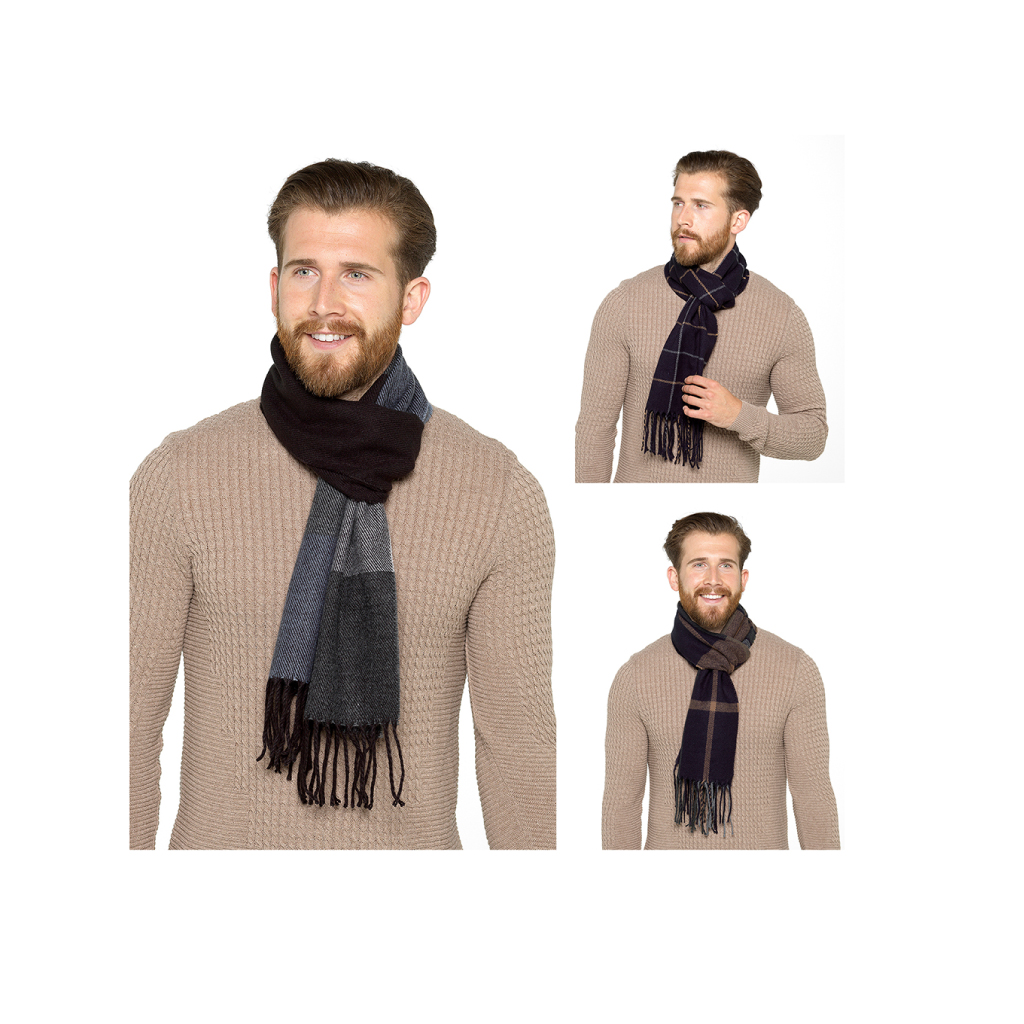 [GL382A] Gents Checked Scarf 