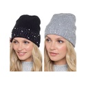 Ladies Ribbed Hat With Sequins 