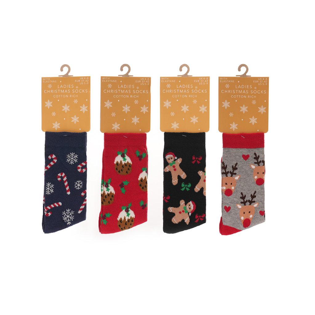 [SK254] Ladies Christmas Design Socks 