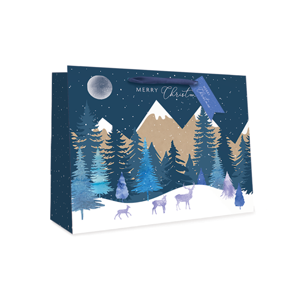 [X9289A] Midnight Forest Design Large Gift Bag 