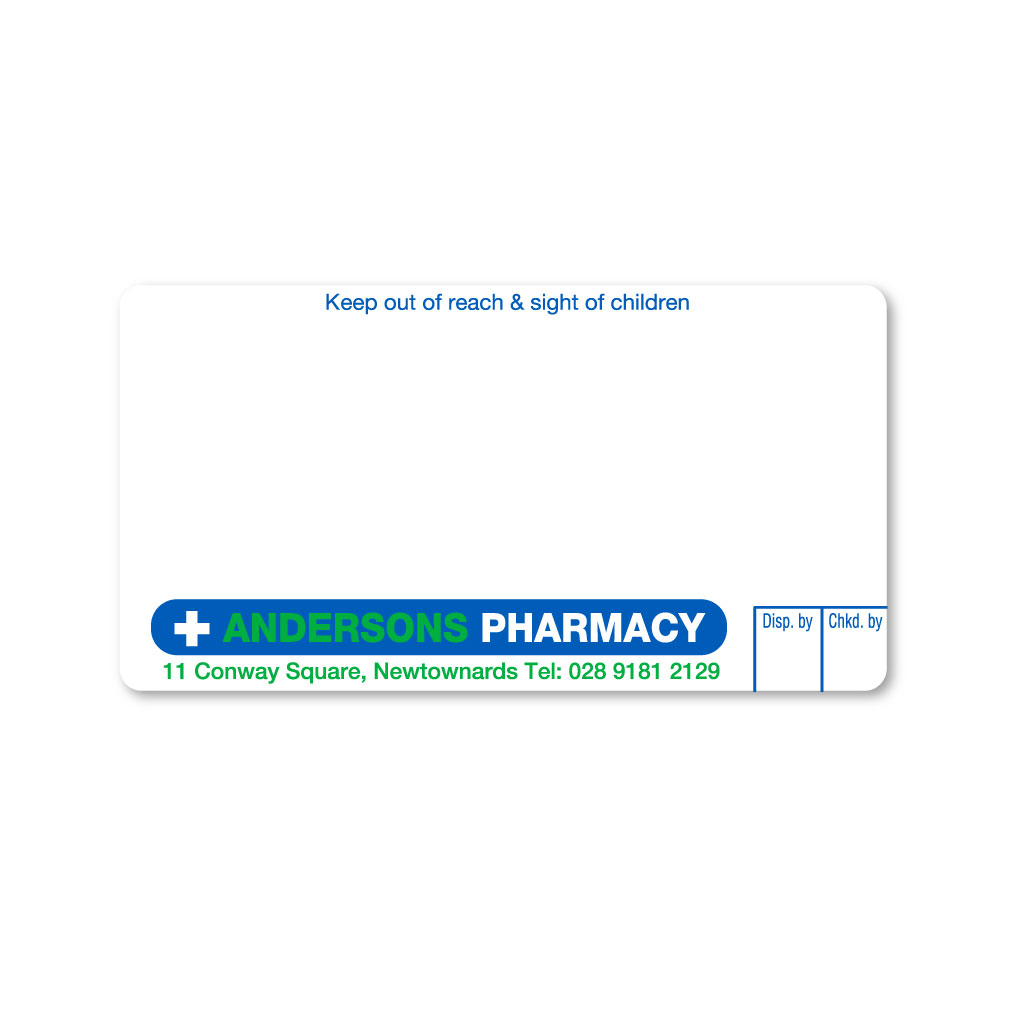 [EMT4608] Andersons Pharmacy (11 Conway Square) Labels
