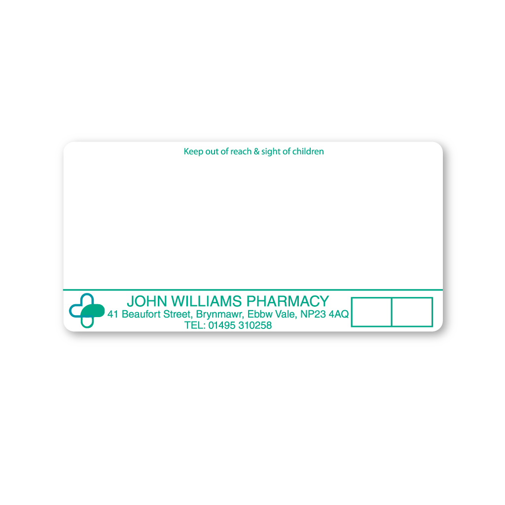 [EMT4789] Arsalan Khan Group   John Williams Pharmacy 41 Beaufort St Labels