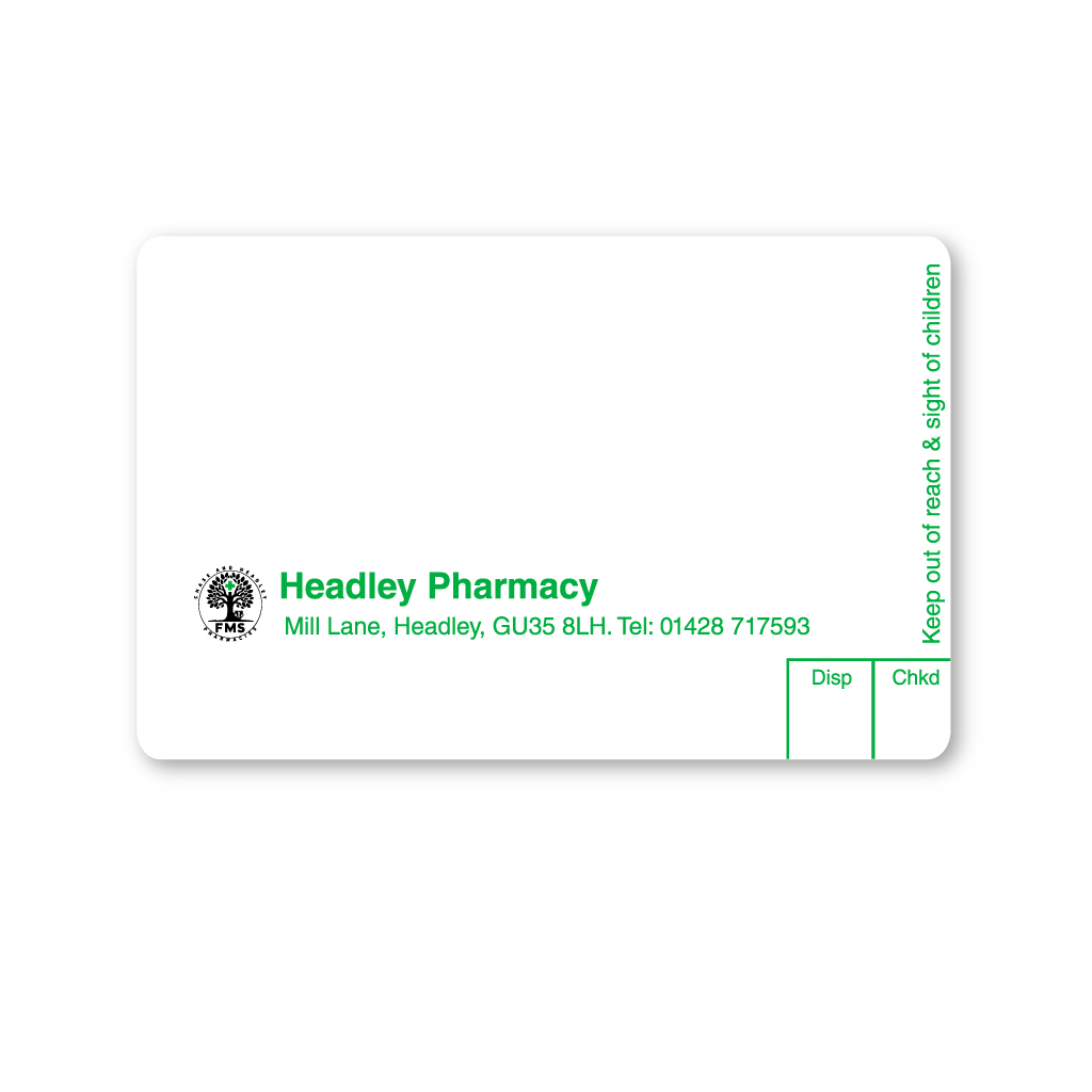 Headley Pharmacy Labels 