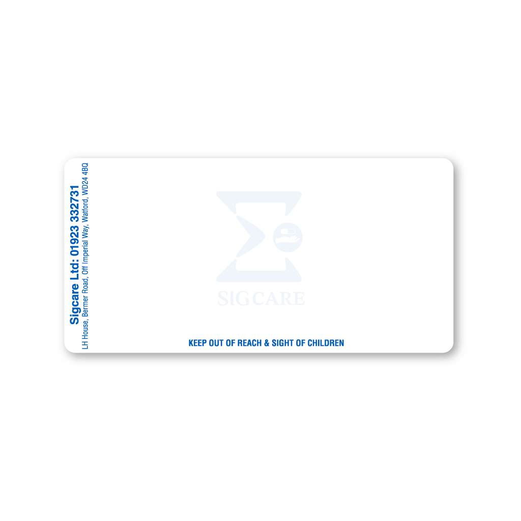 Sigcare Option 2 Pharmacy Labels