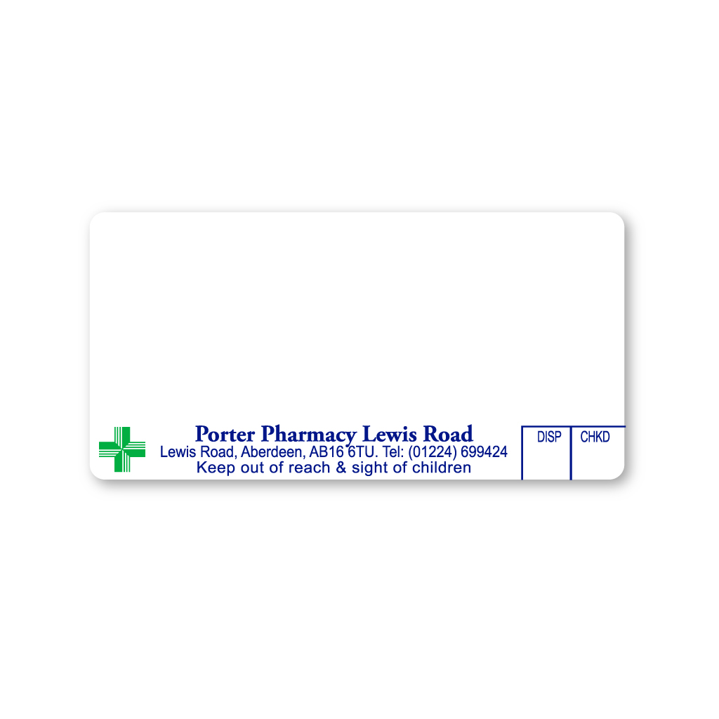 [EMT4813] Porter Lewis Rd Pharmacy Labels