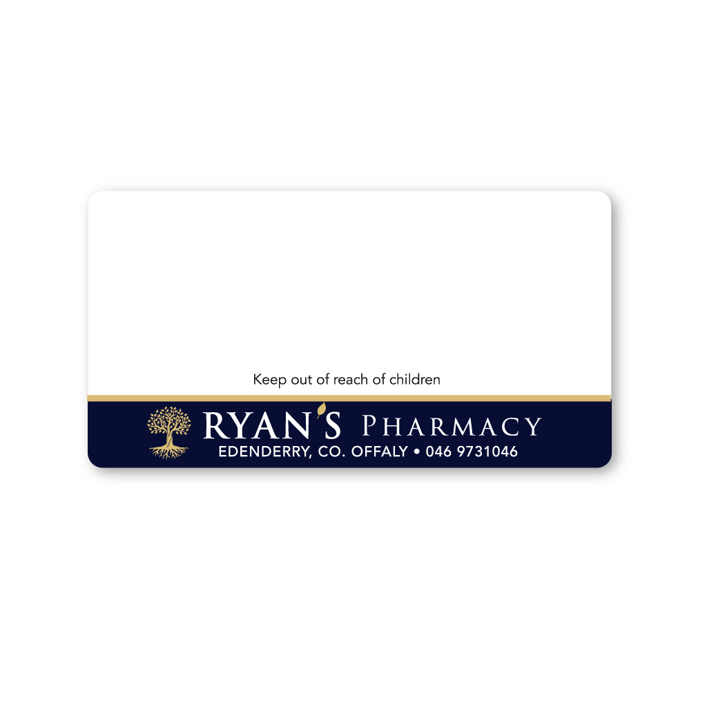 [EMT4614] Ryan's Pharmacy   Edenderry Pharmacy Labels