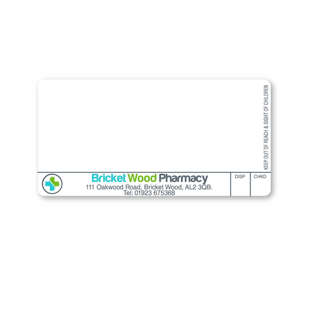 [EMT4820] Bricket Wood Pharmacy Labels