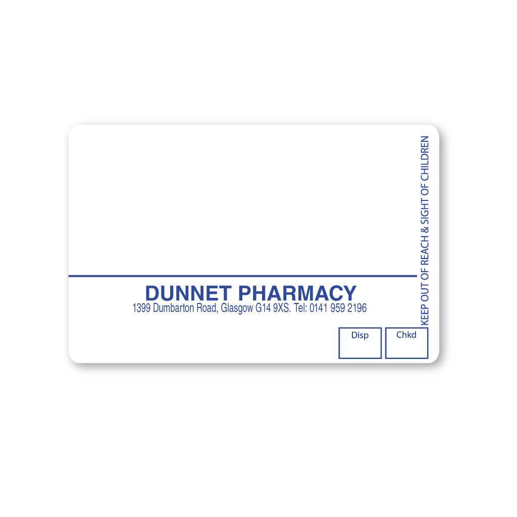 [EMT4821]  Houlihan Group   Dunnet Pharmacy Labels