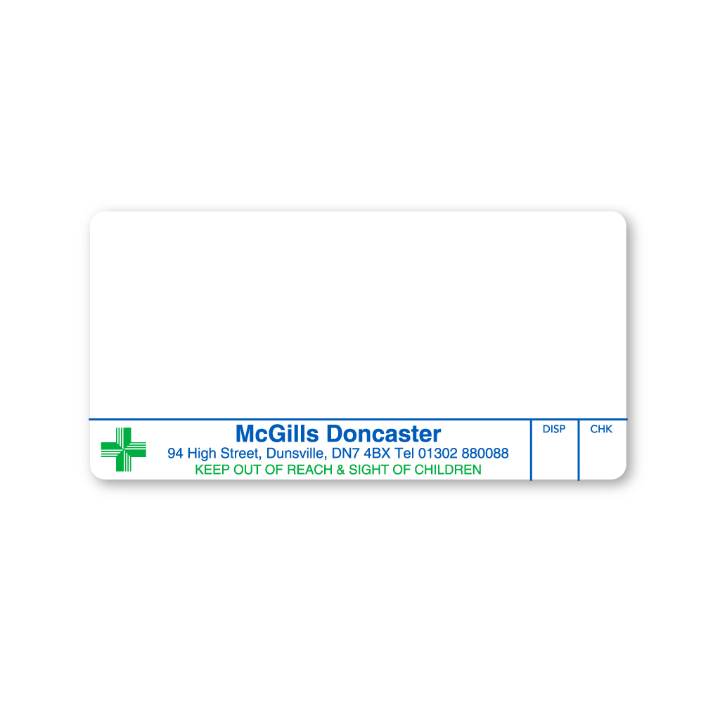 McGills Doncaster Pharmacy Labels