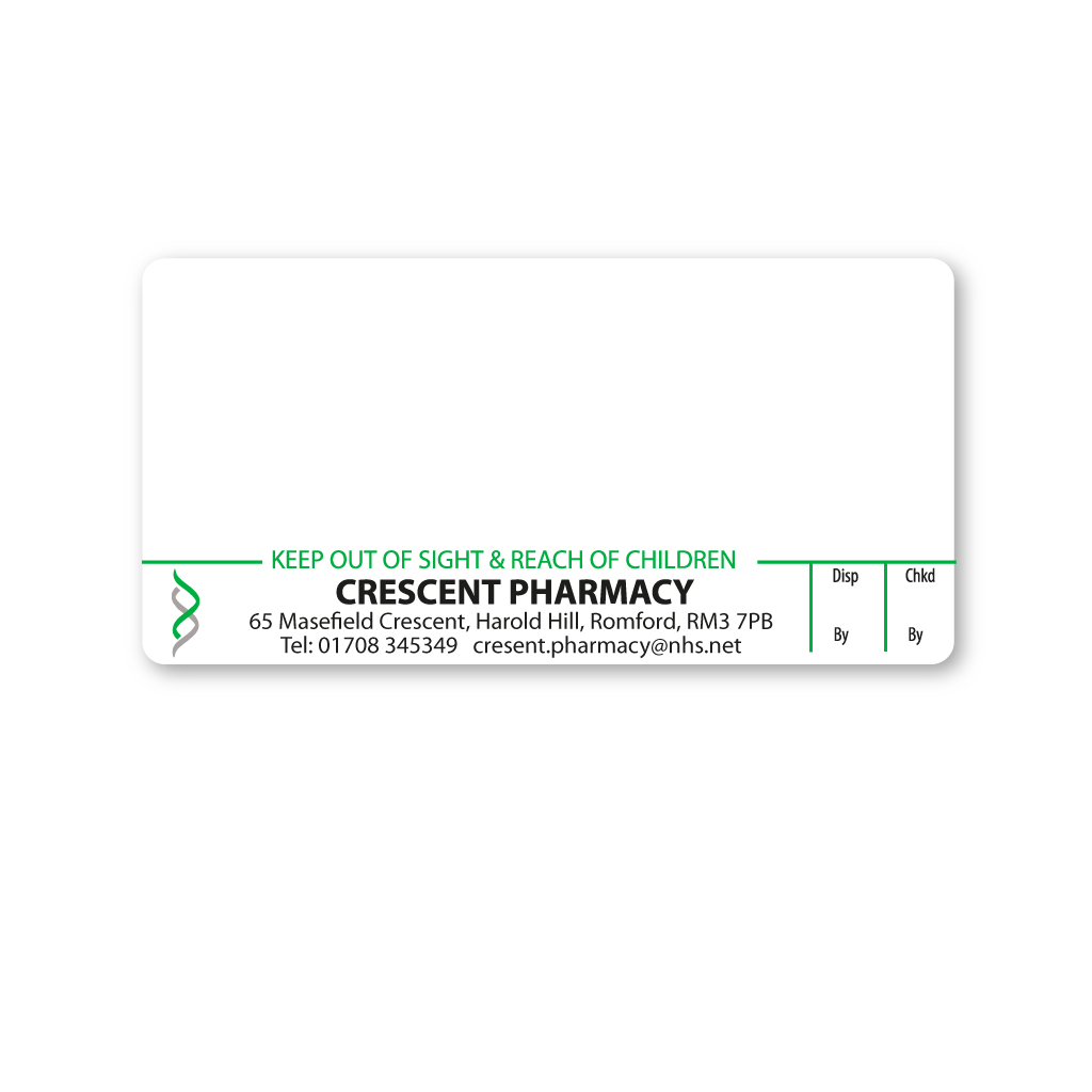 Crescent Pharmacy Labels