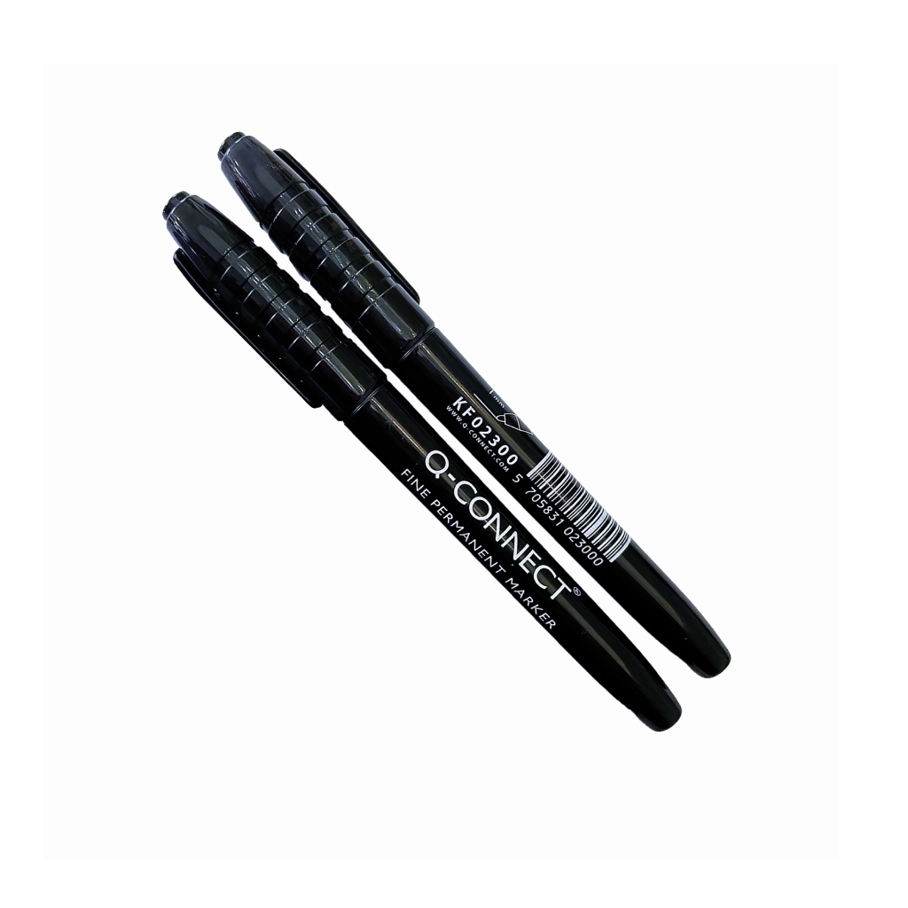 [KF02300] Q-Connect Permanent Markers - Fine, Black (Pack of 10)
