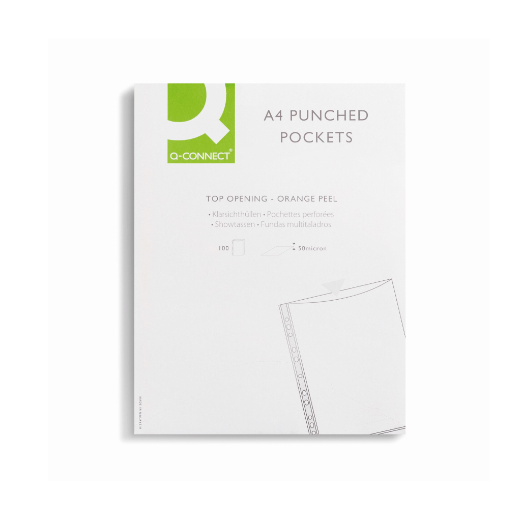 [KF24001] Q-Connect Punched Pockets - A4