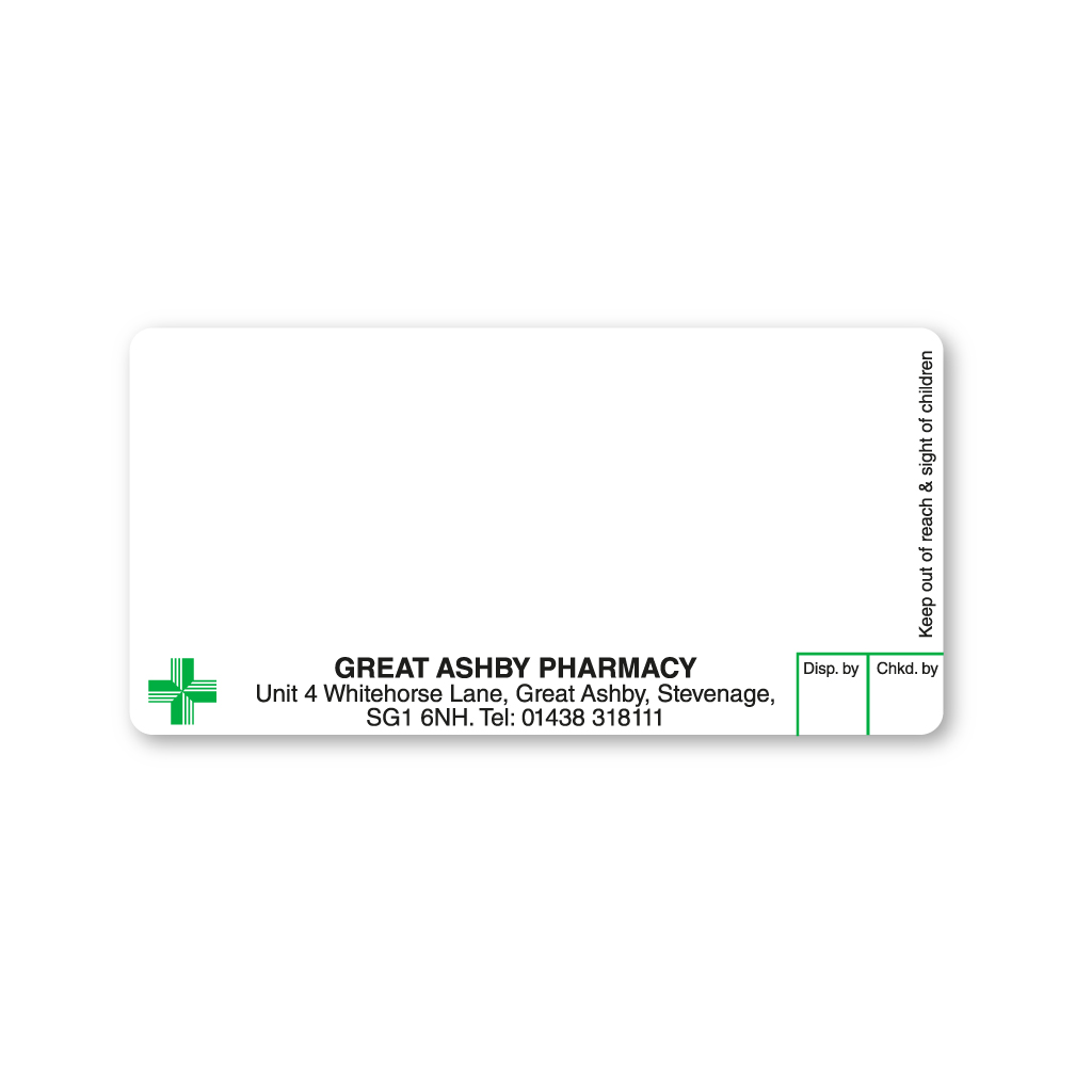 [EMT4837] Great Ashby Pharmacy Labels