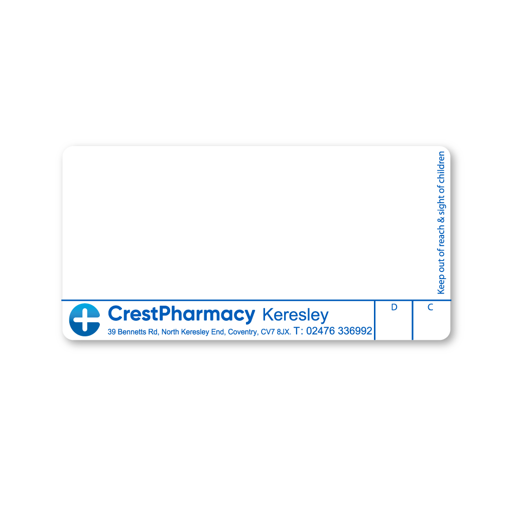 Crest Pharmacy Labels Bennetts Road 