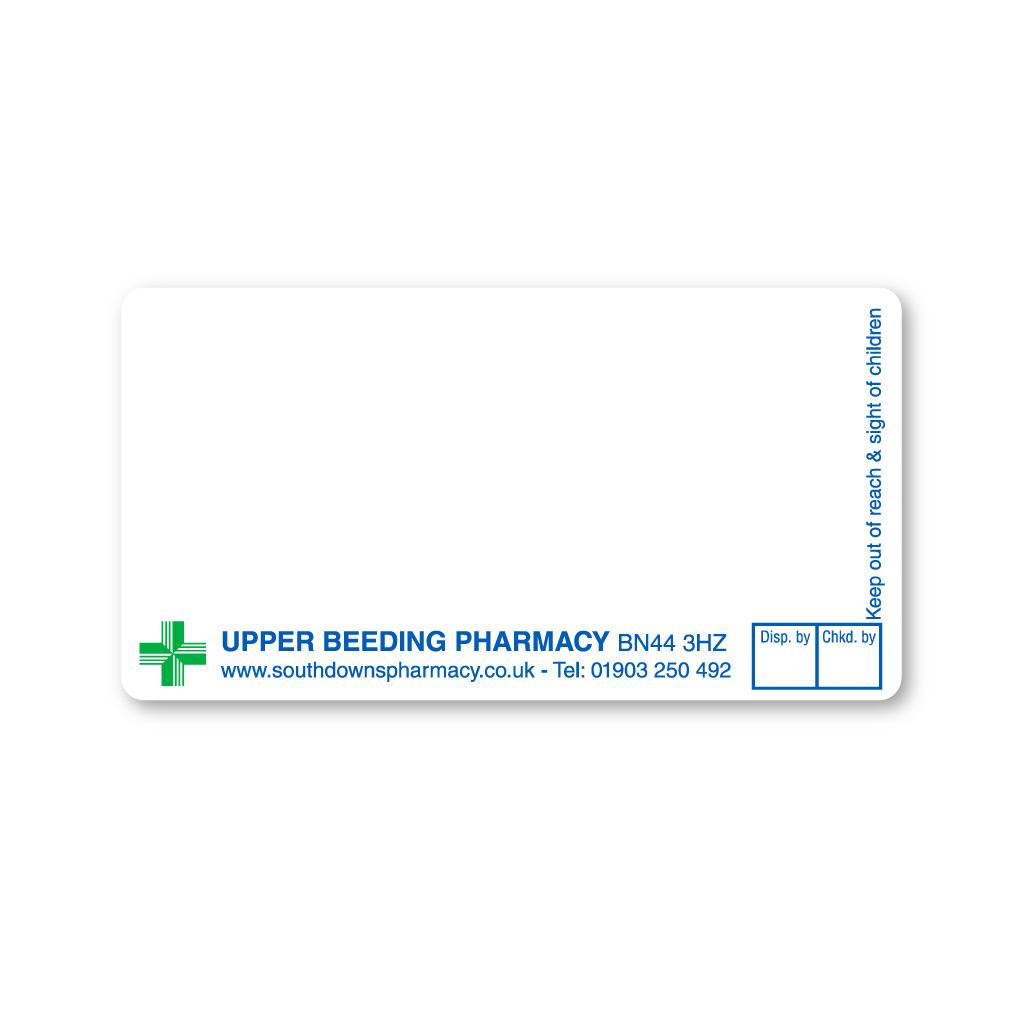Upper Beeding Pharmacy Labels (BN44 3HZ)