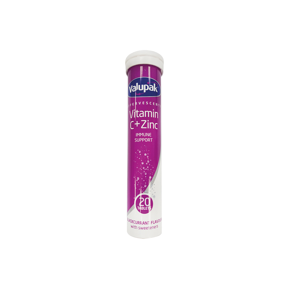 [4093001] Valupak High Strength Vitamin C & Zinc - 20 Tablets