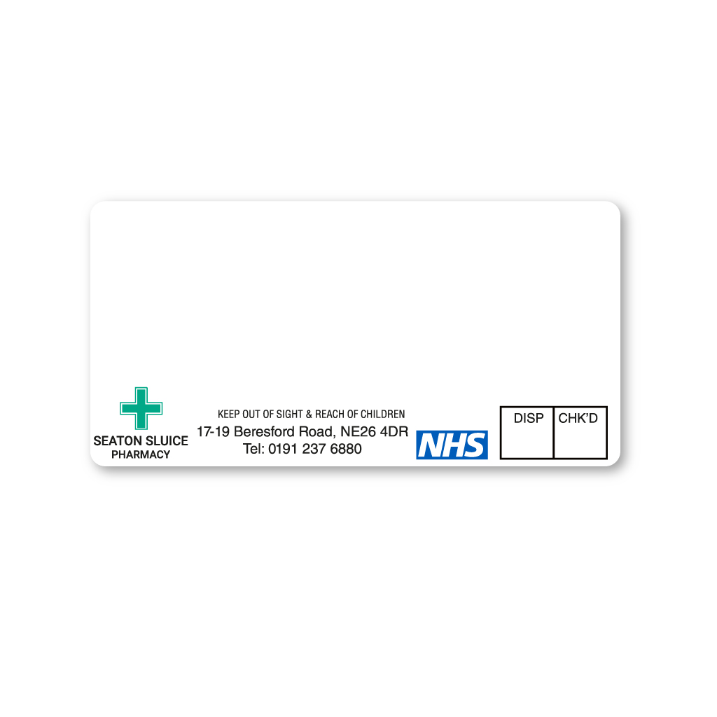 Seaton Sluice Pharmacy Labels