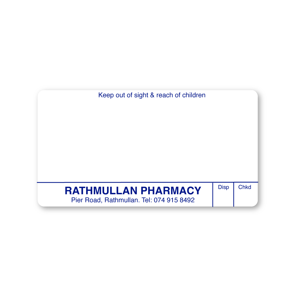 Rathmullan Pharmacy - Liam Skelly Labels 