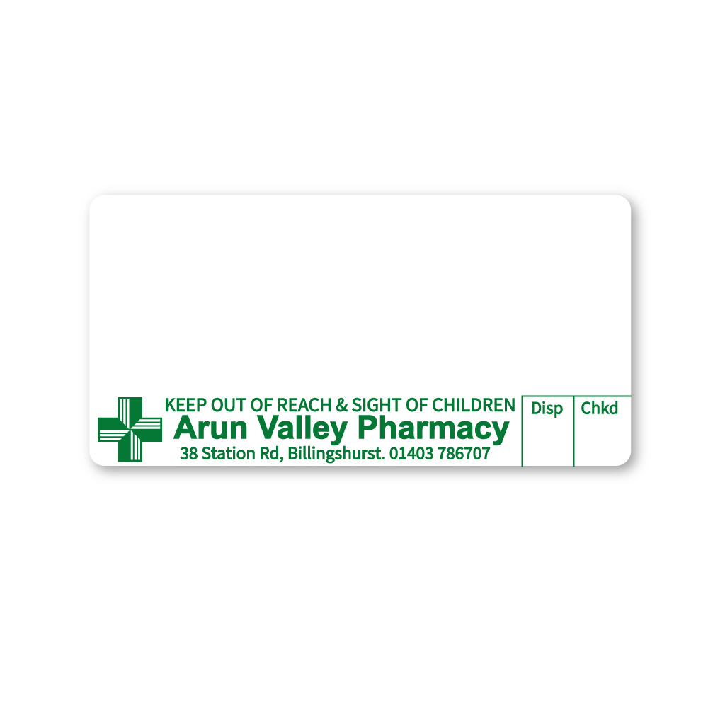 [EMT4912] Arun Valley Pharmacy Labels
