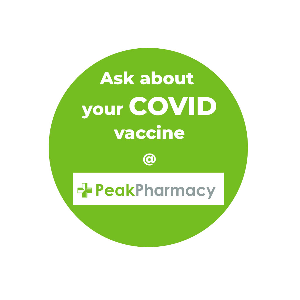 [PEAKCOVID] Peak Pharmacy Green Covid Alert Labels