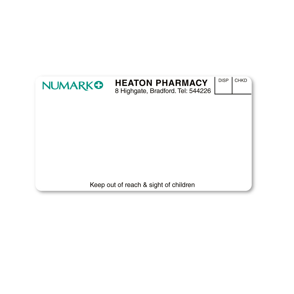 [EMT4916] Heaton Pharmacy Labels