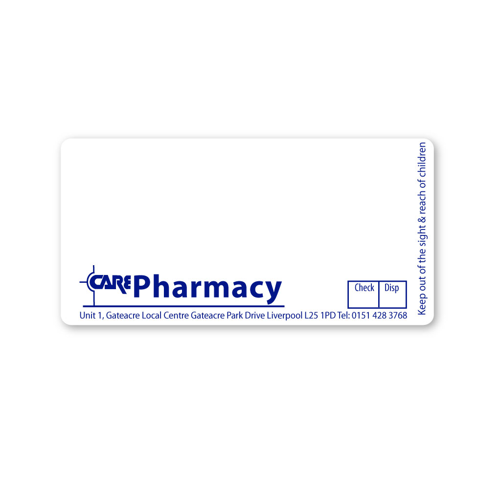 Care Pharmacy (Gateacre Local Centre) Labels