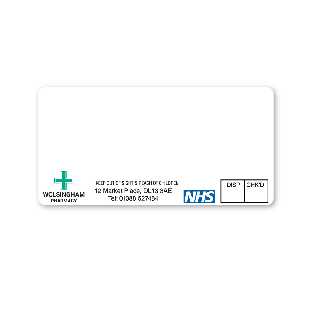 Wolsingham Pharmacy Labels