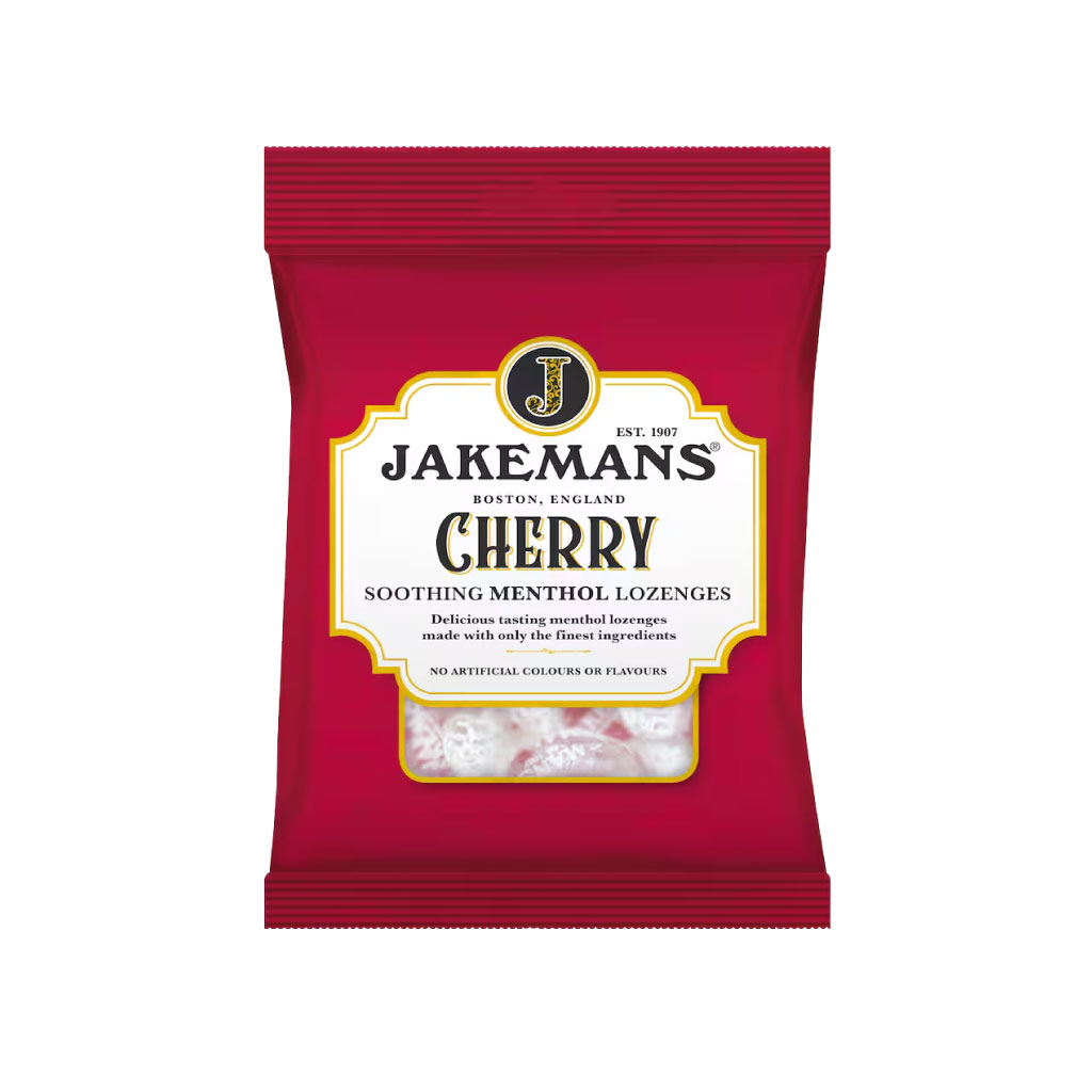 Jakemans Menthol Lozenges Throat & Chest - Cherry Flavour 