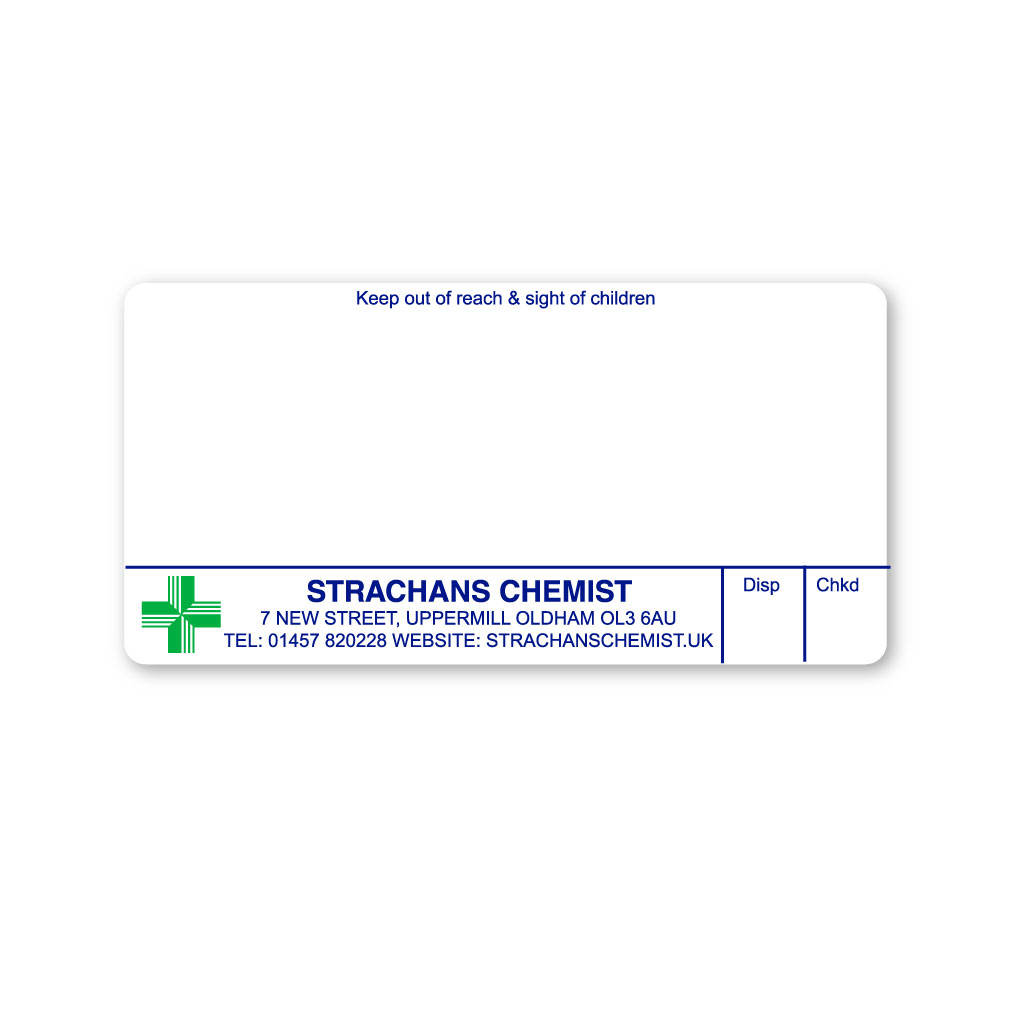 Strachans Chemist (Uppermill) Labels
