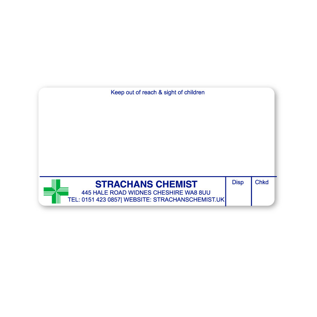 Strachans Chemist (Widnes) Labels