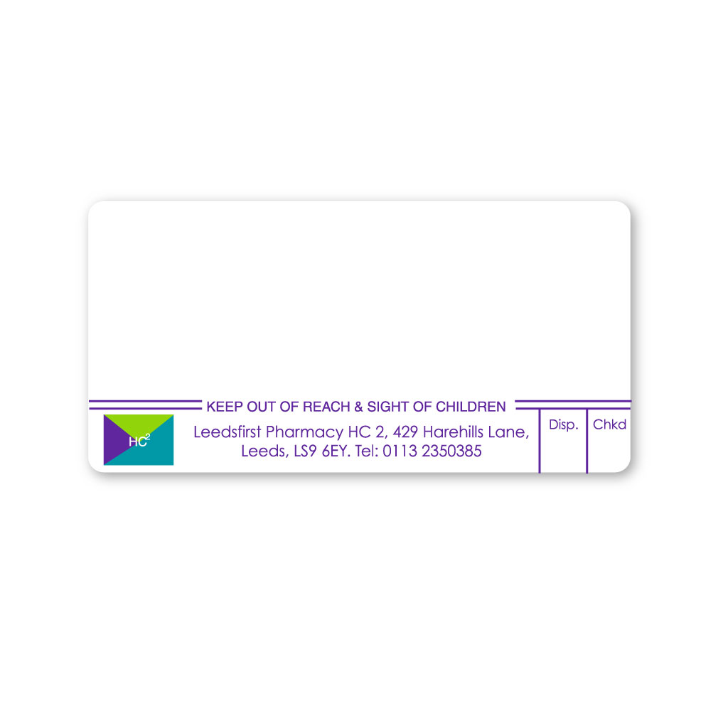 Leedsfirst Pharmacy Labels