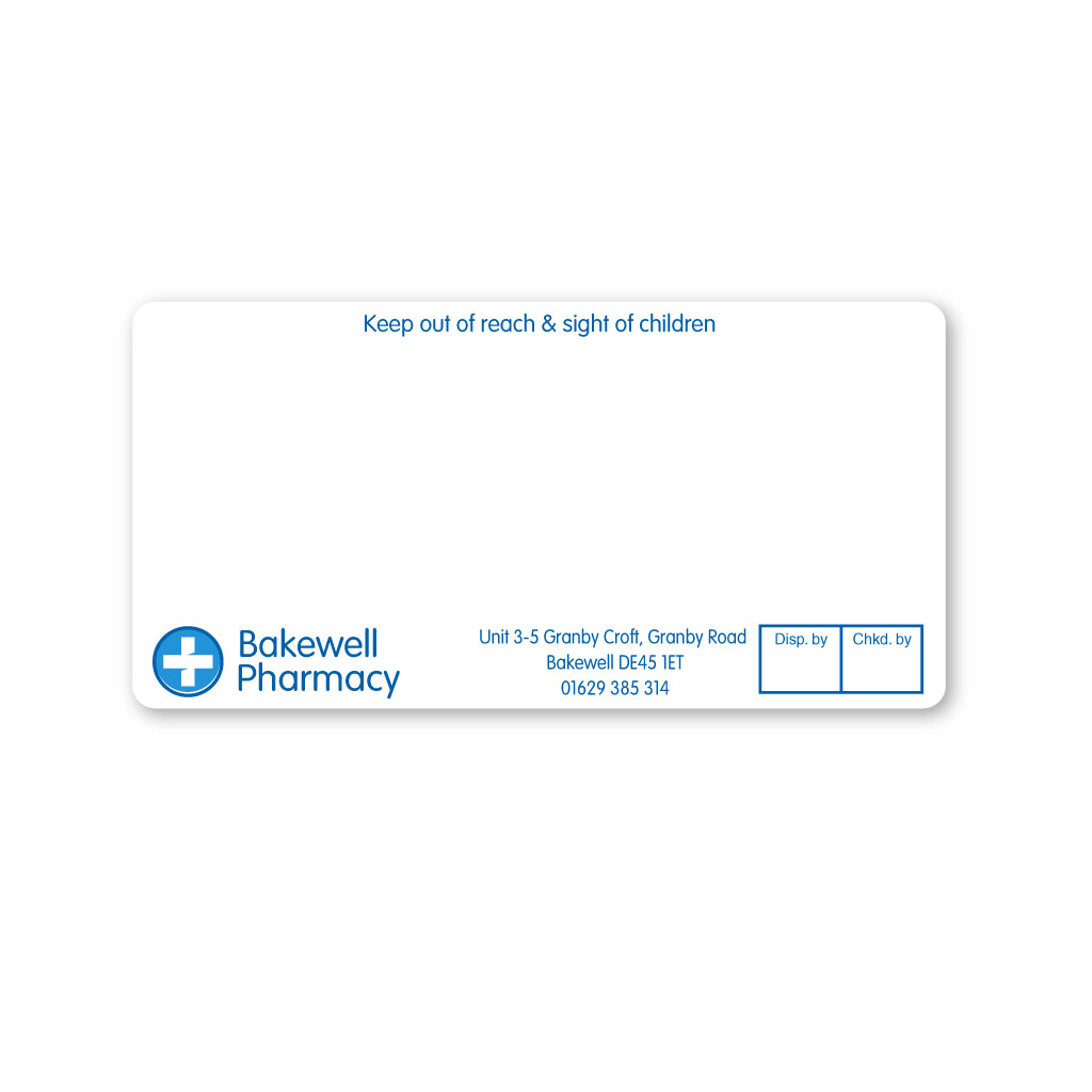 Bakewell Pharmacy Labels