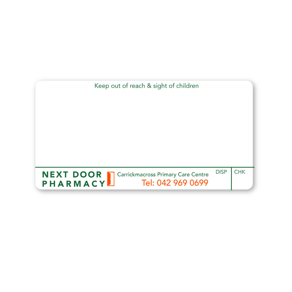 Next Door Pharmacy - Liam Skelly Labels 