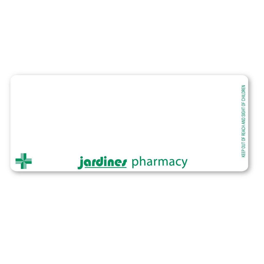 [EMT89361JAR] Jardines Pharmacy - 89x36mm, 1 Inch Core (Pack of 30)