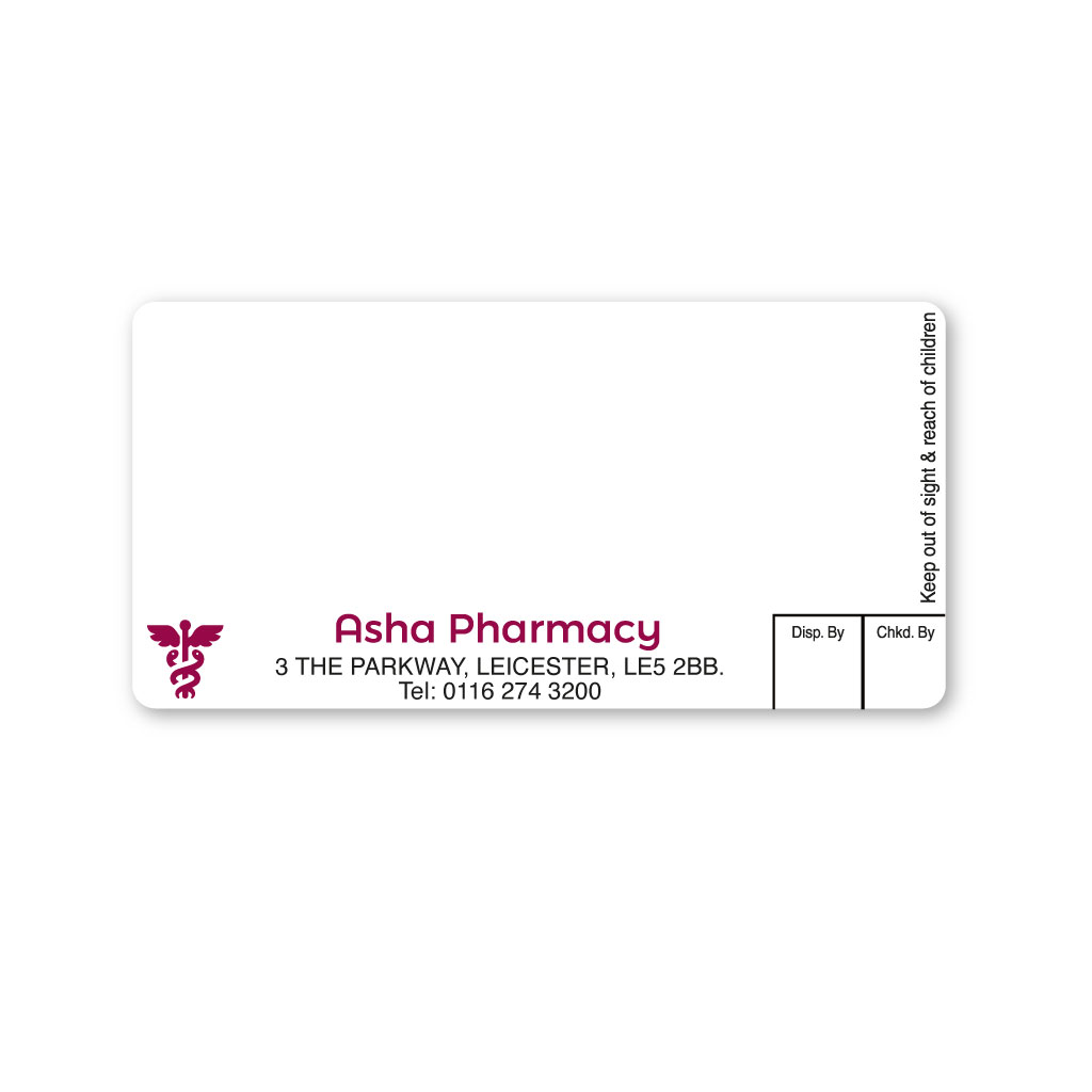 Asha Pharmacy Labels