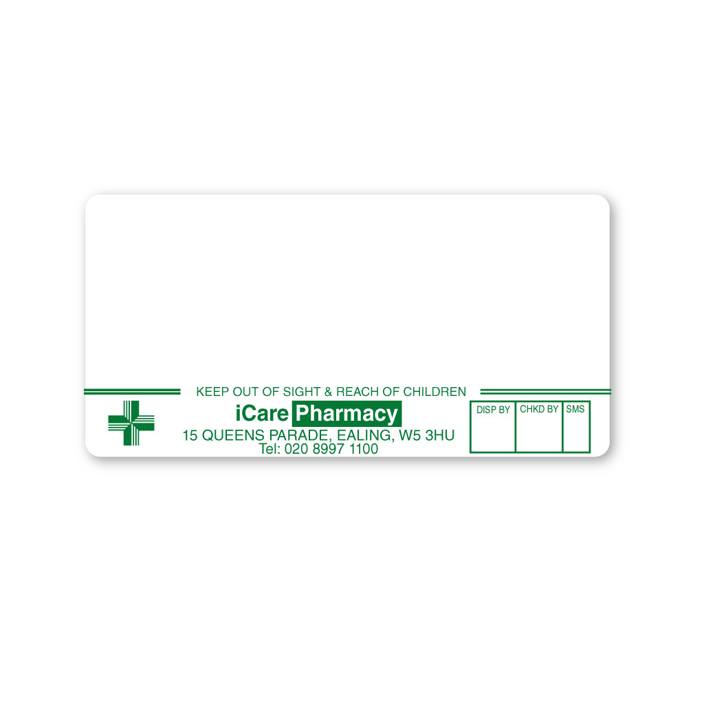 iCare Pharmacy Labels (15 Queens Parade) 