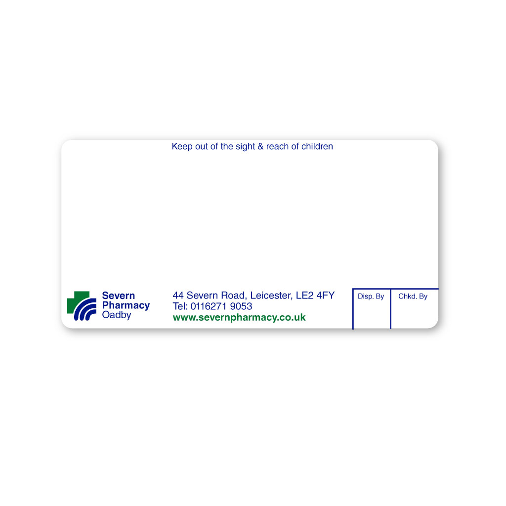[EMT4983] Severn Oadby Pharmacy Labels 