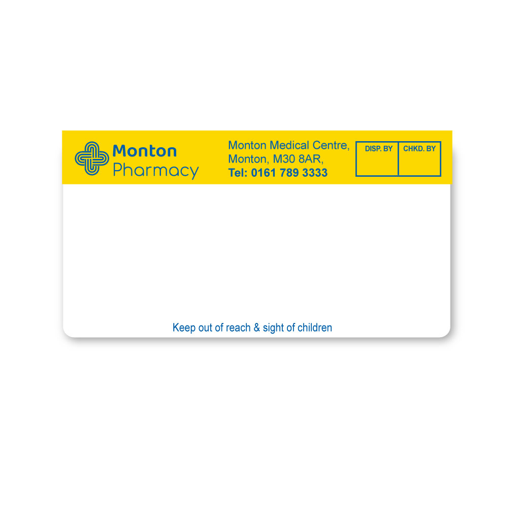 Monton Medical Centre Labels