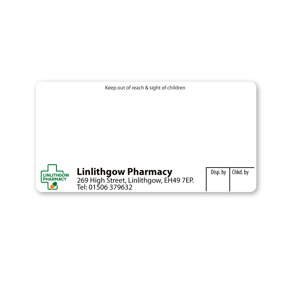 [EMT4990] M&D Green Linlithgow Pharmacy Labels