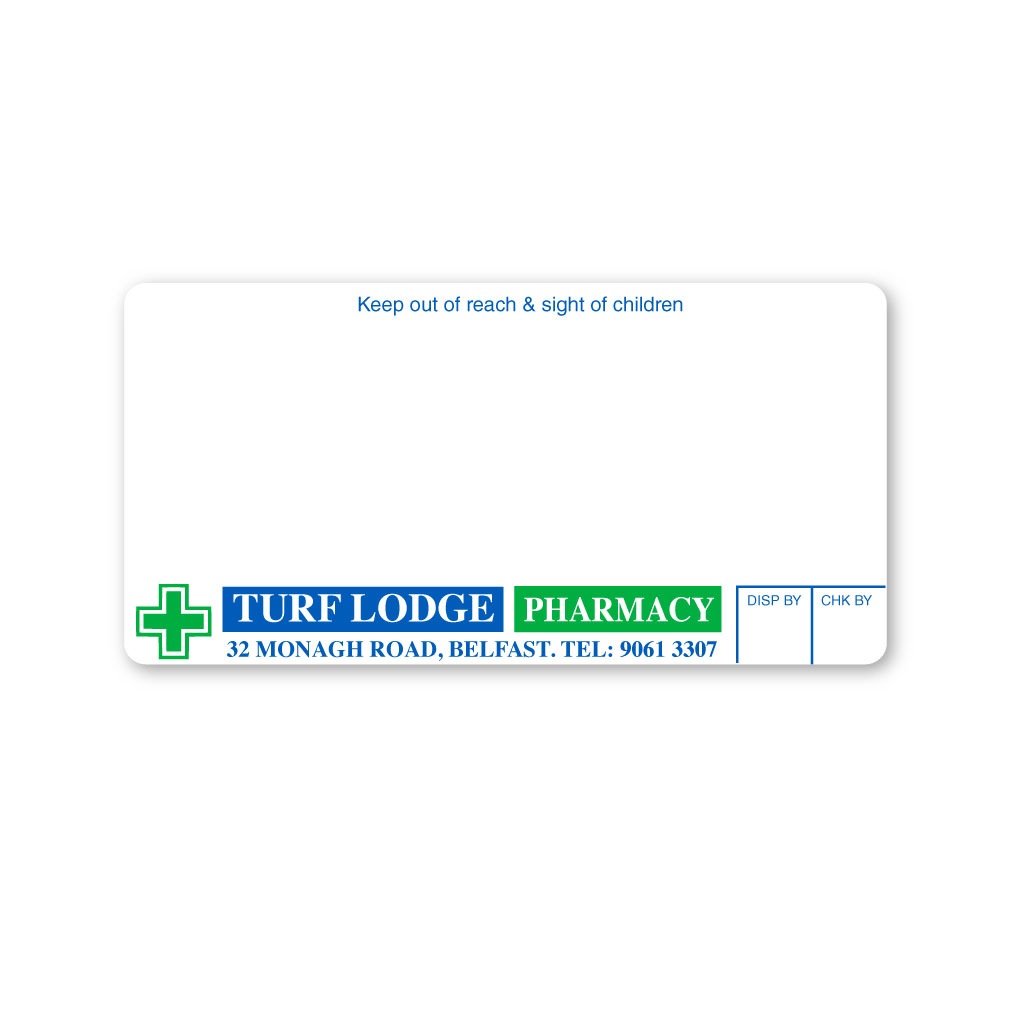 [EMT4998] Turf Lodge Pharmacy Labels