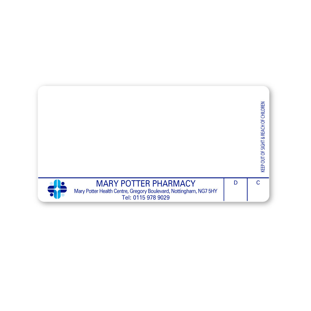 [EMT5003] Mary Potter Pharmacy Labels