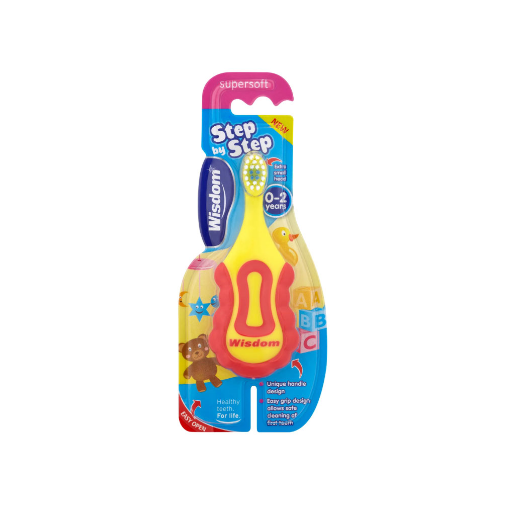 [2383SSE] Wisdom Step by Step Toothbrush - 0-2 Years (Pack of 6)