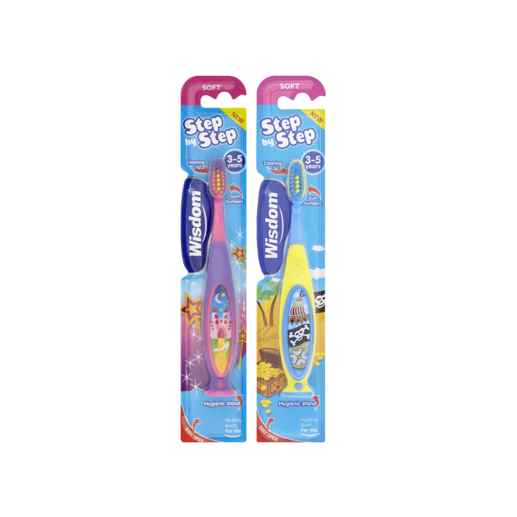 [2384SSC] Wisdom Step by Step Toothbrush - 3-5 Years (Pack of 10)