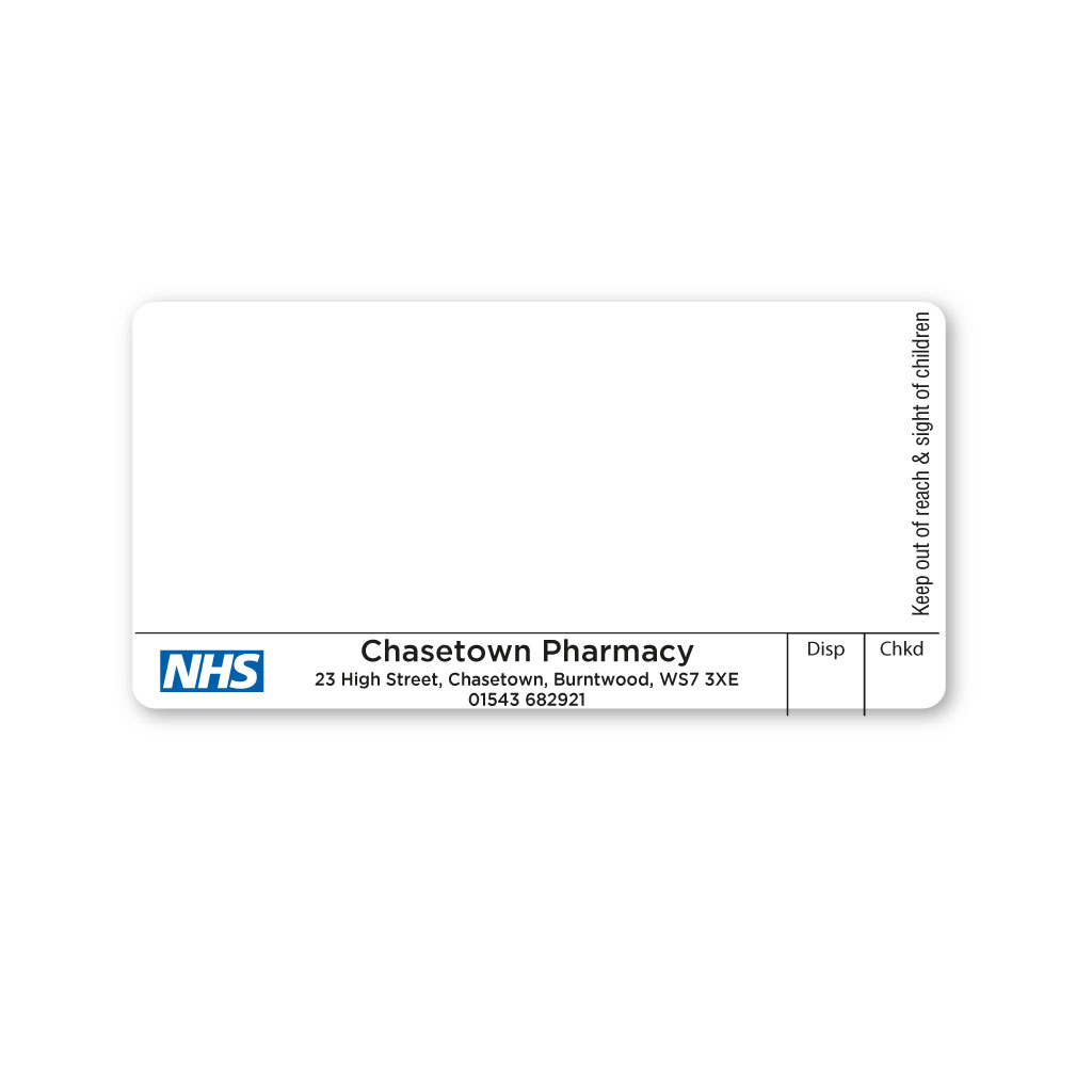 [EMT5008] Chasetown Pharmacy Labels