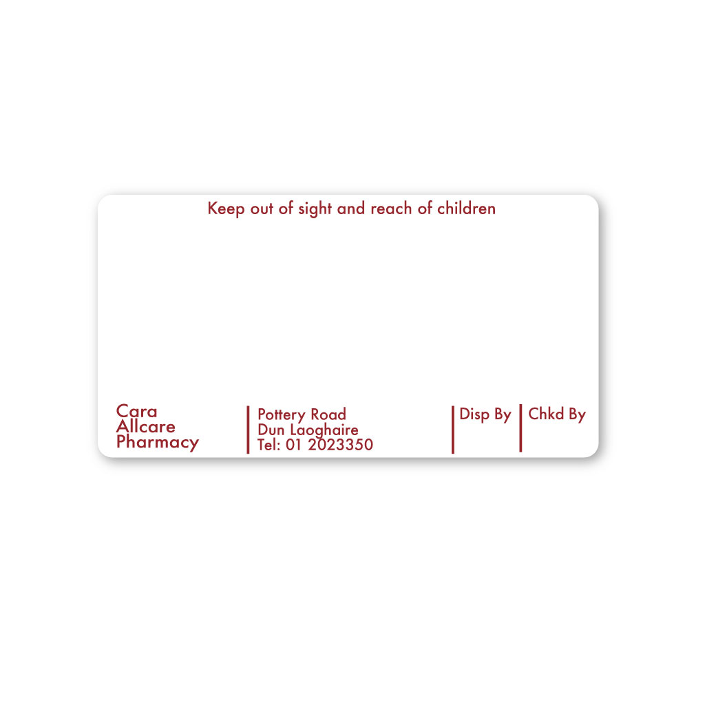 [EMT5033] Cara Allcare Pharmacy Labels