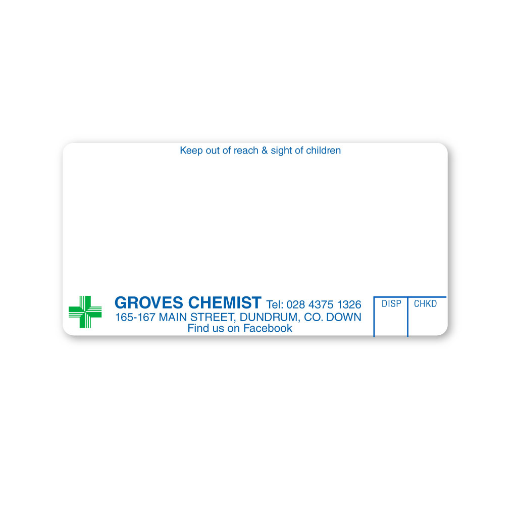 [EMT5034] Groves Chemist Pharmacy Labels