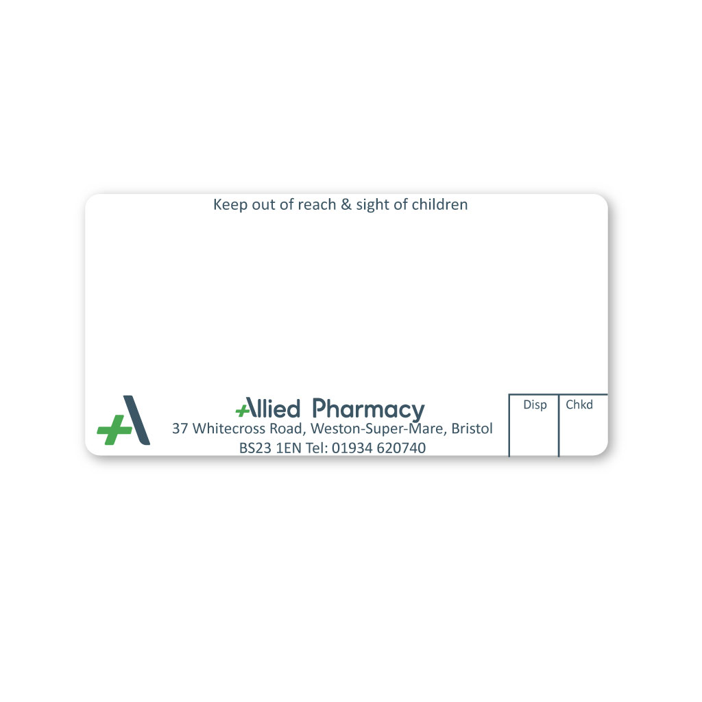 [EMT5047] Allied Weston Super Mare Pharmacy Labels 
