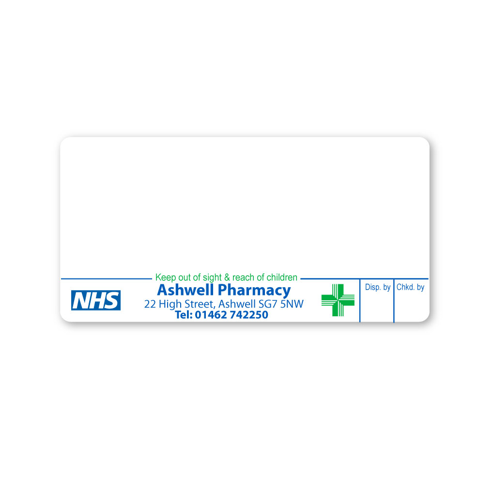 [EMT5094] Ashwell Pharmacy Labels 