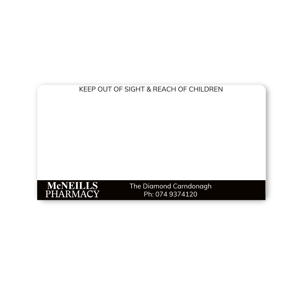 [EMT5099] Solas Pharmaceuticals McNeills Pharmacy Labels
