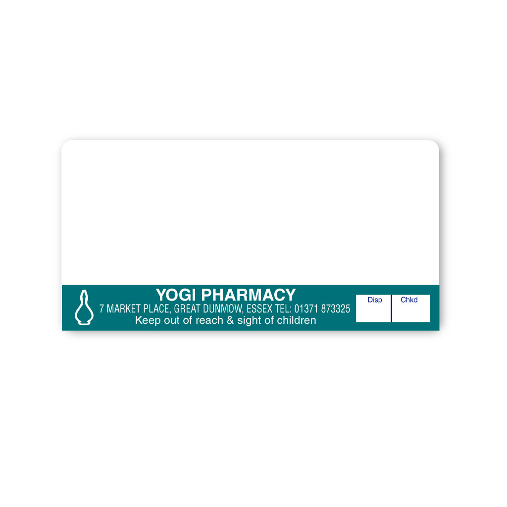 [EMT5115] Yogi (Teal) Pharmacy Labels 